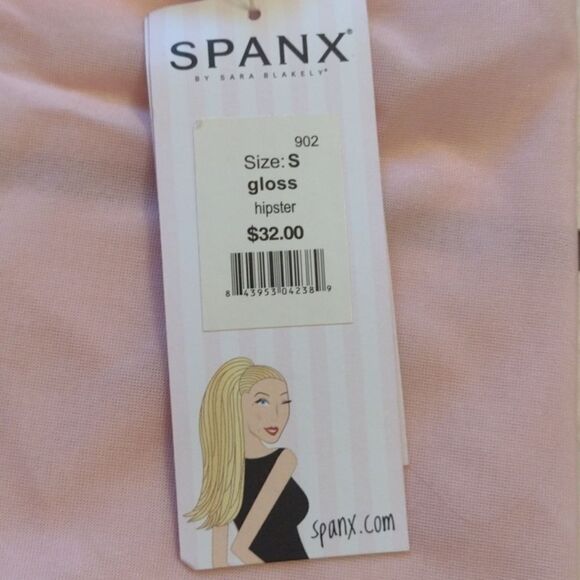 NWT Lot of 2 SPANX underwear hipster and thong in gloss pink Ice Blue size S - Picture 8 of 12